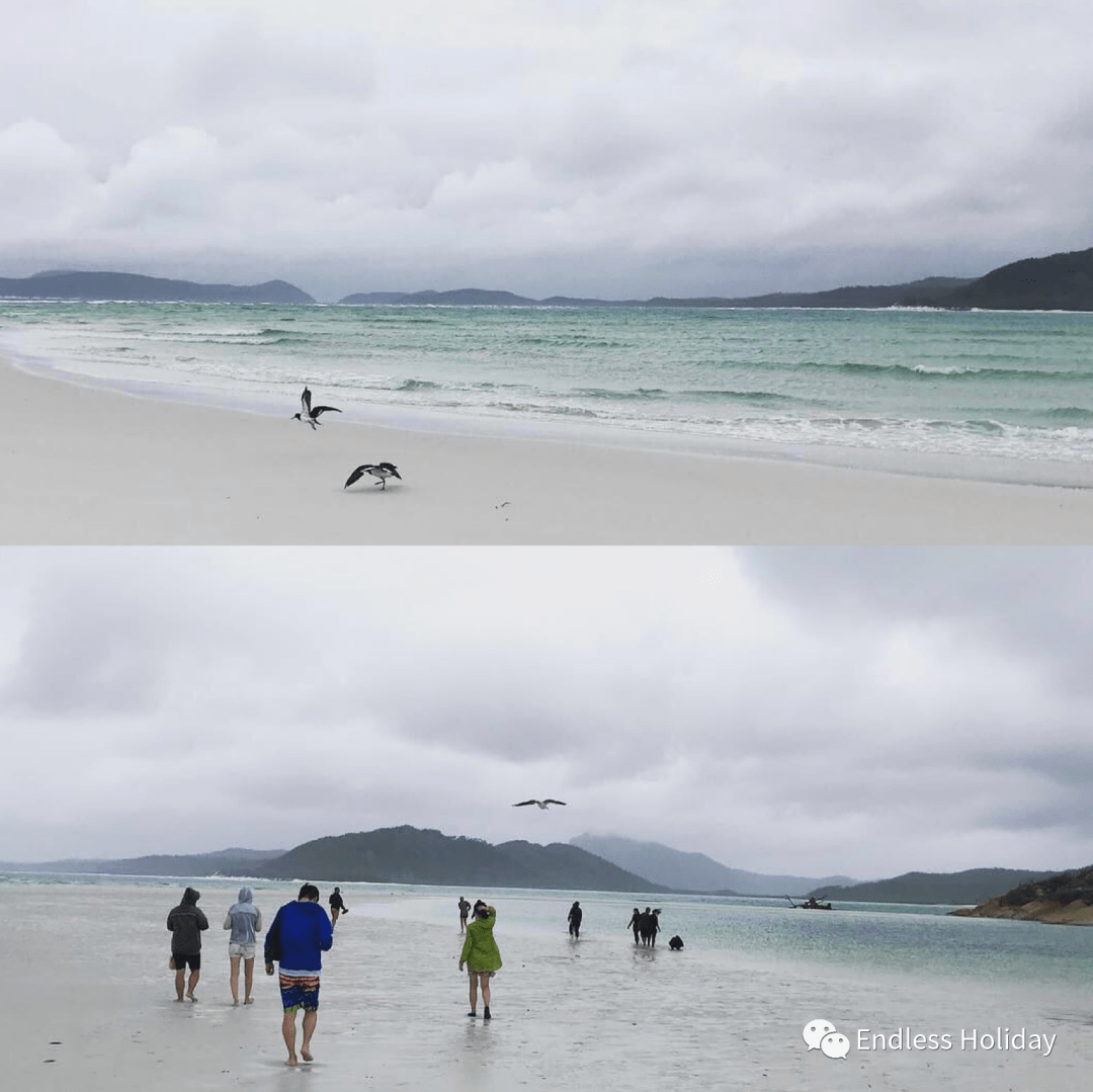 一个悠闲的晴天，在埃尔利海滩度过...