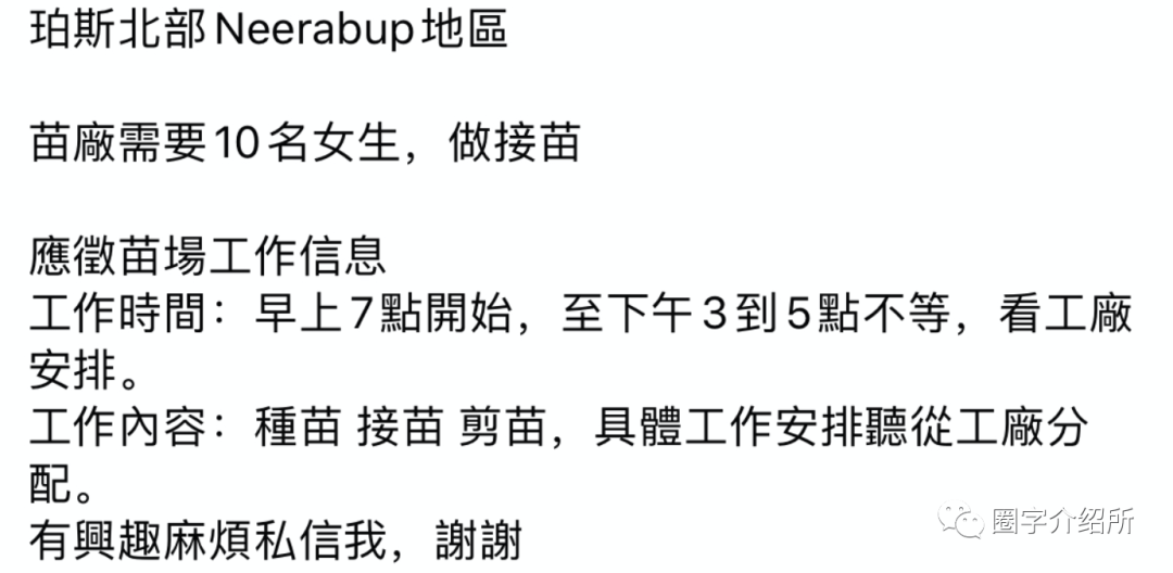 时薪$20+澳币的苗场体验日记，附珀斯工作招聘分享...