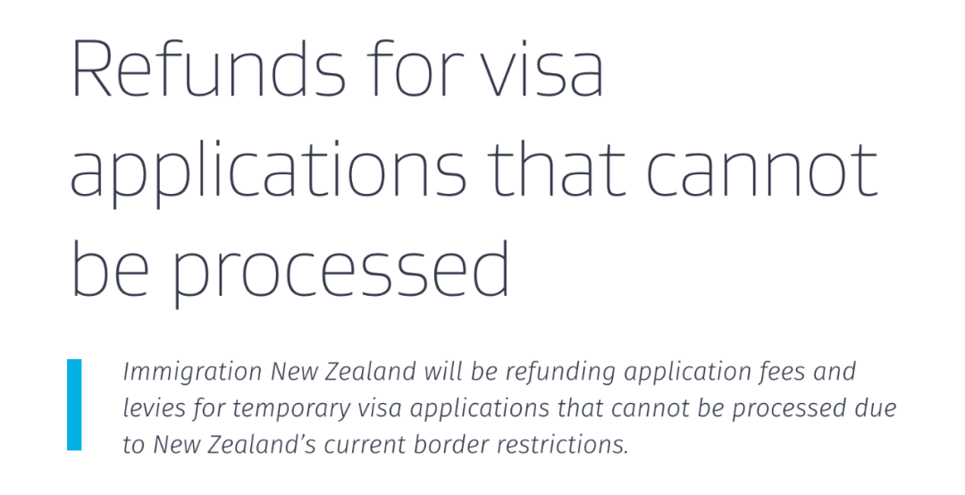 新西兰移民局作废5万份临时签证申请，退款进行中。